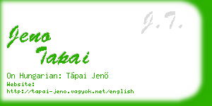jeno tapai business card
