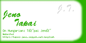 jeno tapai business card